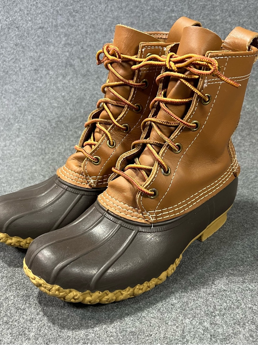 L.L. Bean Women’s 8” Bean Boots Unlined Size US 6 M Tan/Brown Duck